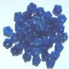 50 3x9mm Marble Sapphire White Spacer Flowers